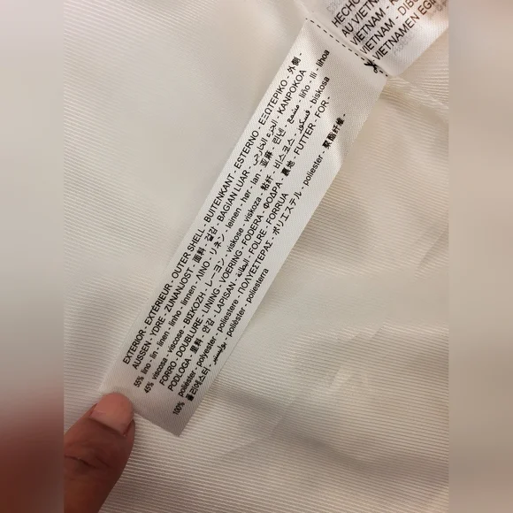 Zara Ecru Linen Blend Belted One Button Blazer - Picture 14 of 16